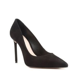 Schutz Lou Pump Stiletto Heels Womens Size 9.5 Black Leather Slip On Pointed Toe